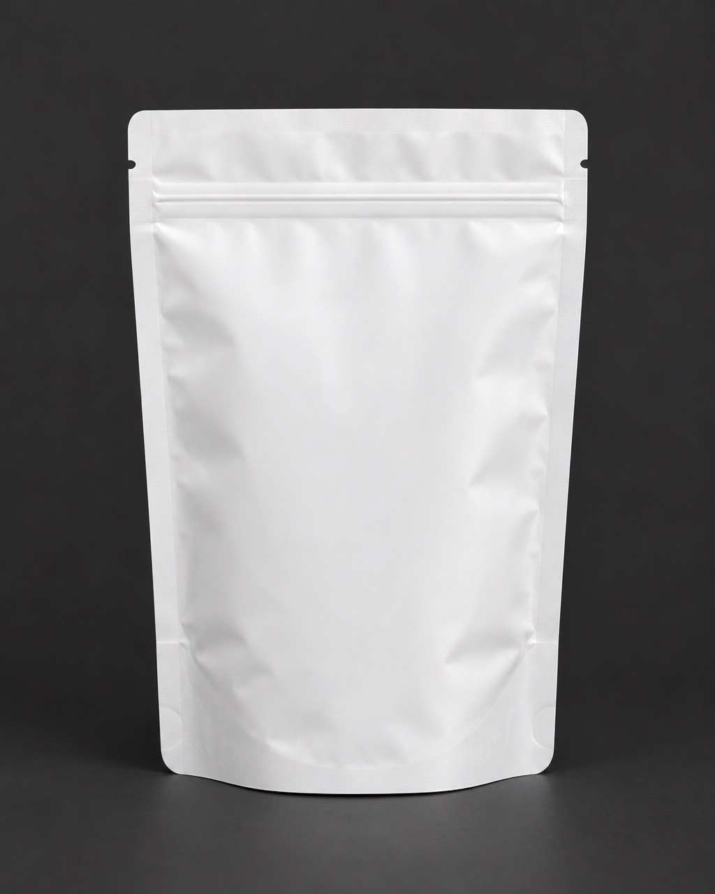 Blank mylar bag being printed with the BMB Print logo