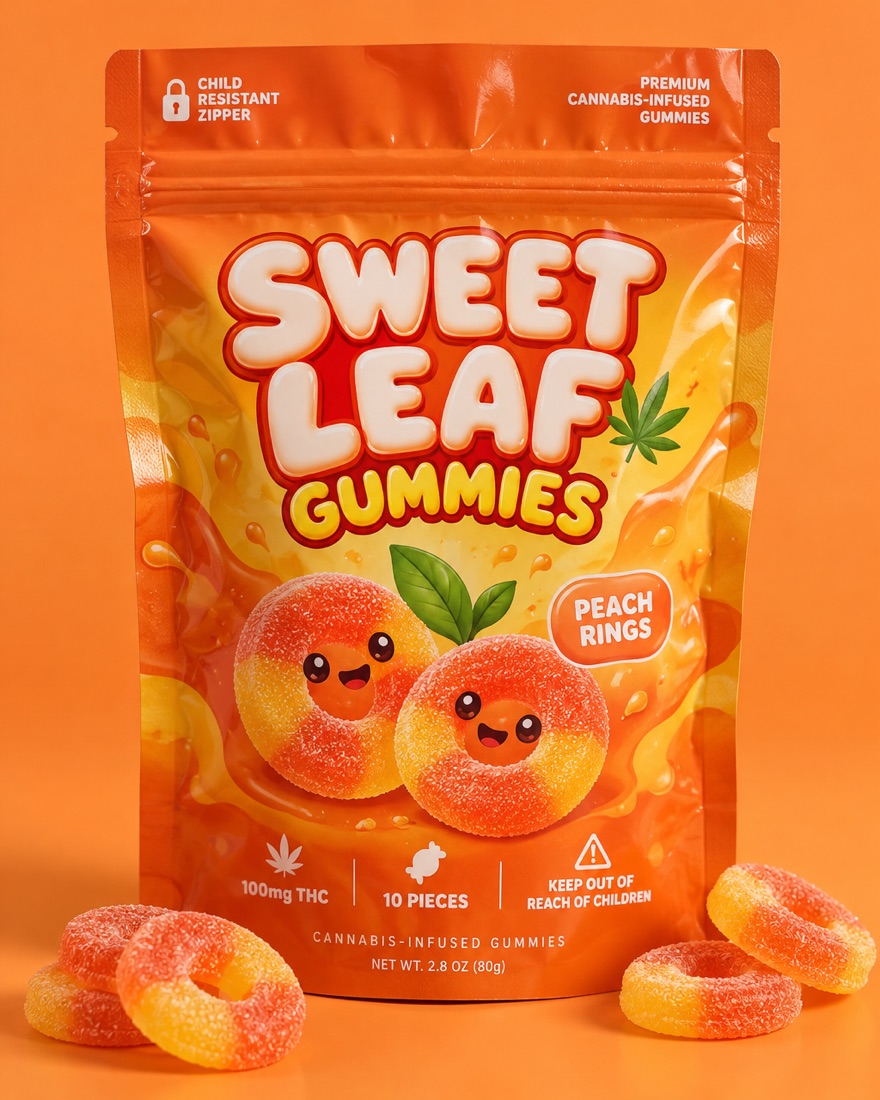 Sweet Leaf Gummies cannabis edible bag